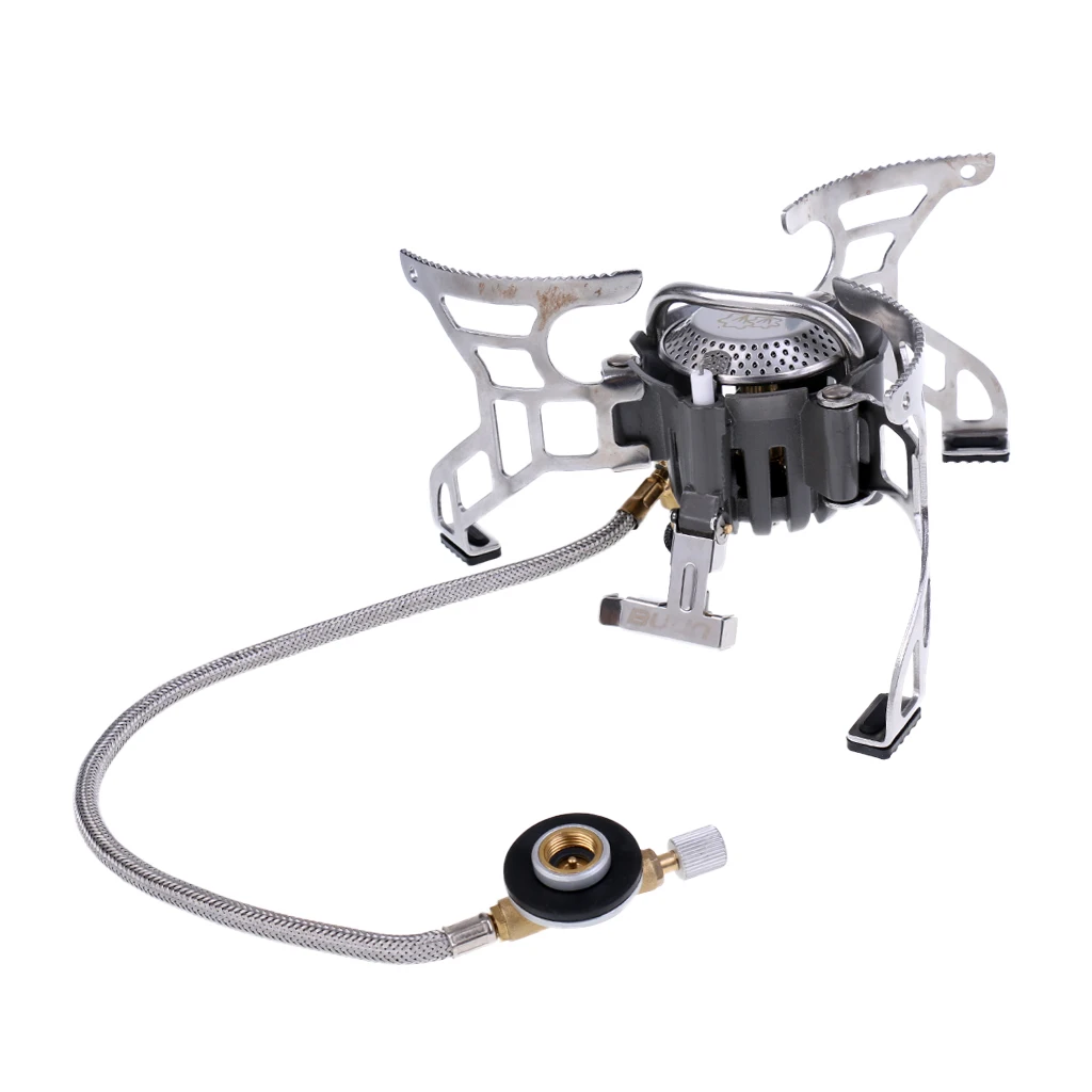 Portable Outdoor Folding Gas Stove Mini Split Burner Backpacking Hiking Camping Picnic Cooking Cook Tool