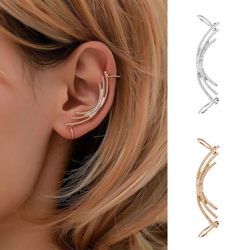 

Punk Metal Ear Cuff Gold Silver Clip Earrings Without Piercing No Piercing Earrings For Women Men Couple Earcuff Jewelry