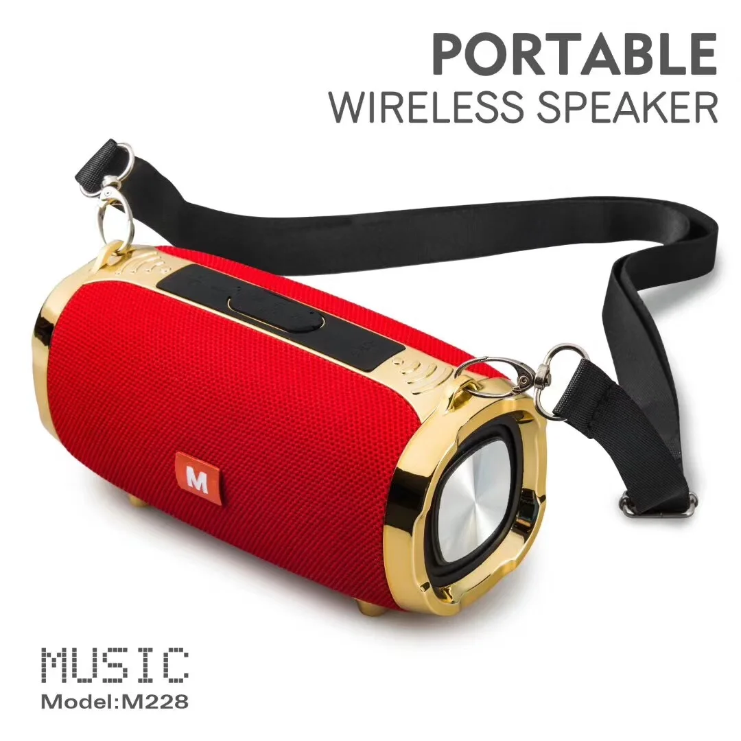 M228 Bluetooth колонки с ремешком открытый портативный громкоговоритель стерео Hifi звуковая коробка с микрофоном громкой связи для телефона TF USB MP3