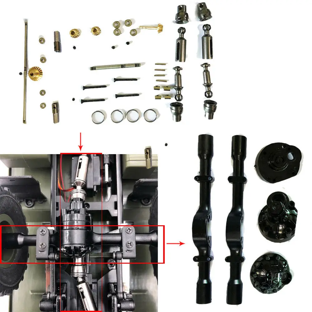 

Upgrade OP Full Metal Spare Parts Middle Axle Cover Kit Middle Bridge Cover Full Kit For WPL B-16 B36K 1/16