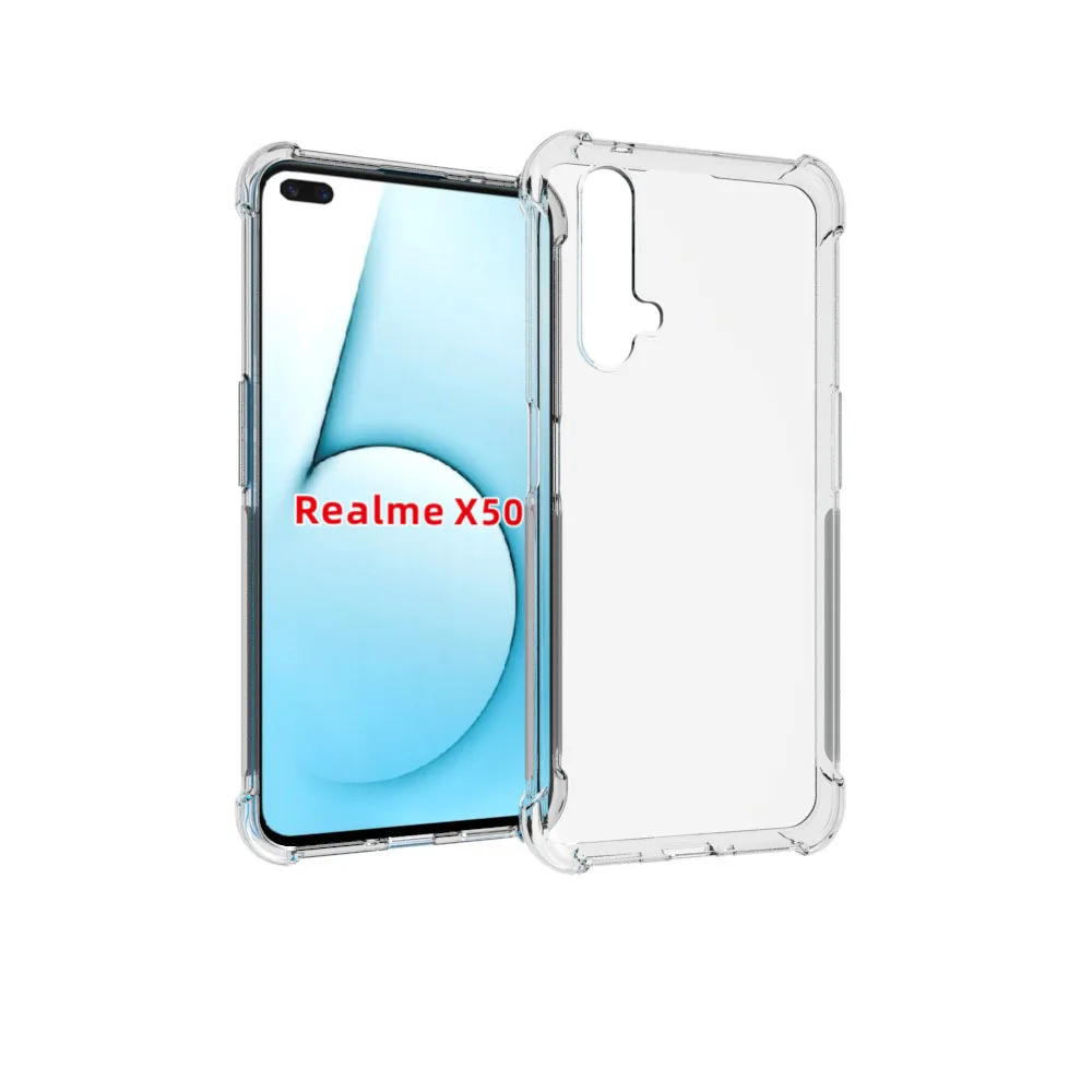 Чехол Realme X50 для телефона подушки безопасности чехол с полной защитой прозрачный