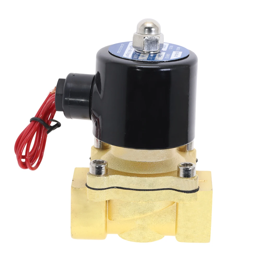 3/" латунный Электрический электромагнитный клапан DC12V DC24V AC220V 110V Нормально закрытый 2W-200-20 электромагнитный пневматический клапан для воды, масла, воздуха