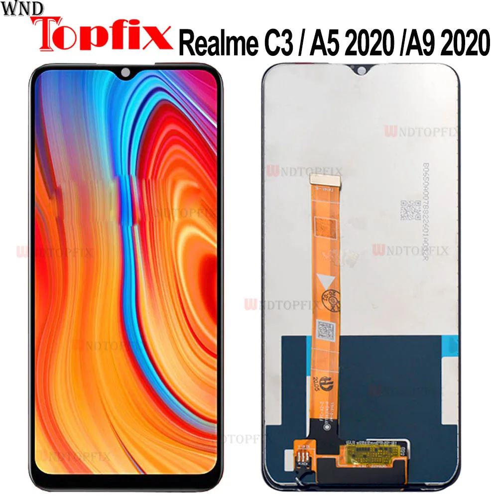 100% Tested For OPPO Realme C3 RMX2027 LCD Display Touch Screen Digitizer Assembly Oppo a5 2020 LCD For Phone 6.5
