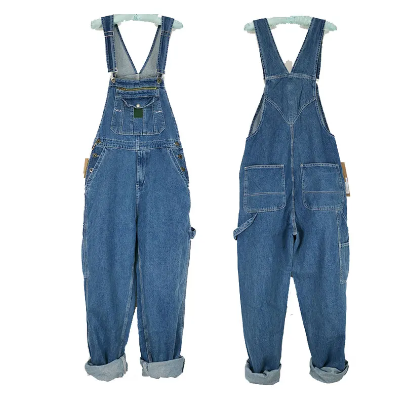 

Jeans for Men Denim Bibs Men's Retro Straight Loose Large Size Jumpsuit Men's High Waist Straight Pants More Sizes 28- 46 48 50