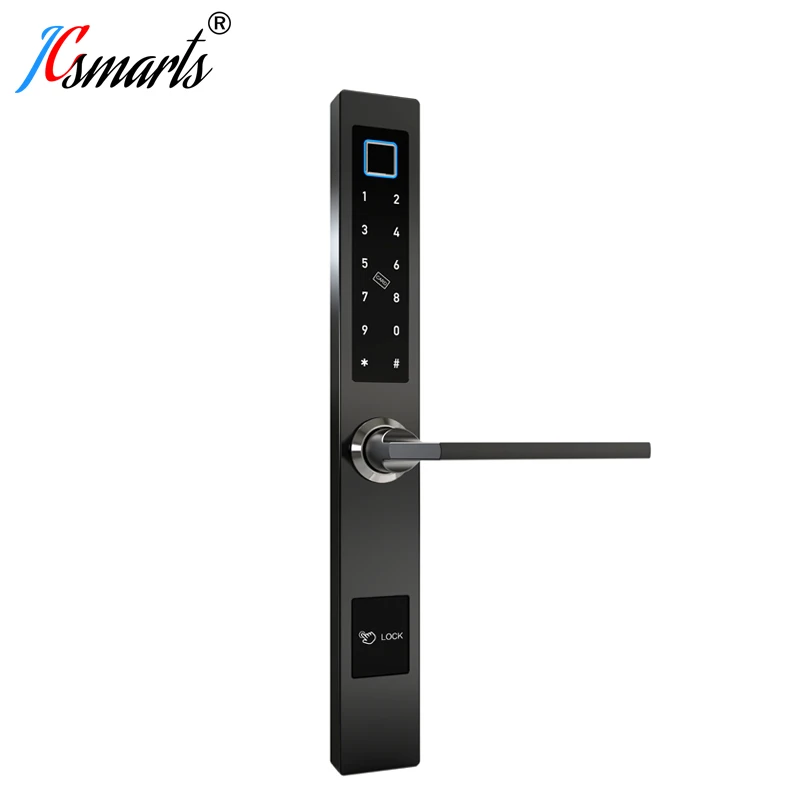 Waterproof European Style TTlock Bluetooth fingerprint access electronic Smart door lock For Aluminum Glass Door Waterproof European Style TTlock Bluetooth fingerprint access electronic Smart door lock For Aluminum Glass Door