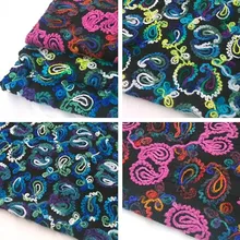 Сезон осень-зима; толстый материал francey цветной пряжи вышивка ткань одежды распыления воды дизайнерские ткань для Сывороточного Белка