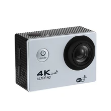 ABGN Hot-4K Wifi Экшн-камера 1080P Hd 16 МП камера на шлем Водонепроницаемая Dv дистанционное управление Спортивная видео Dvr серебристый