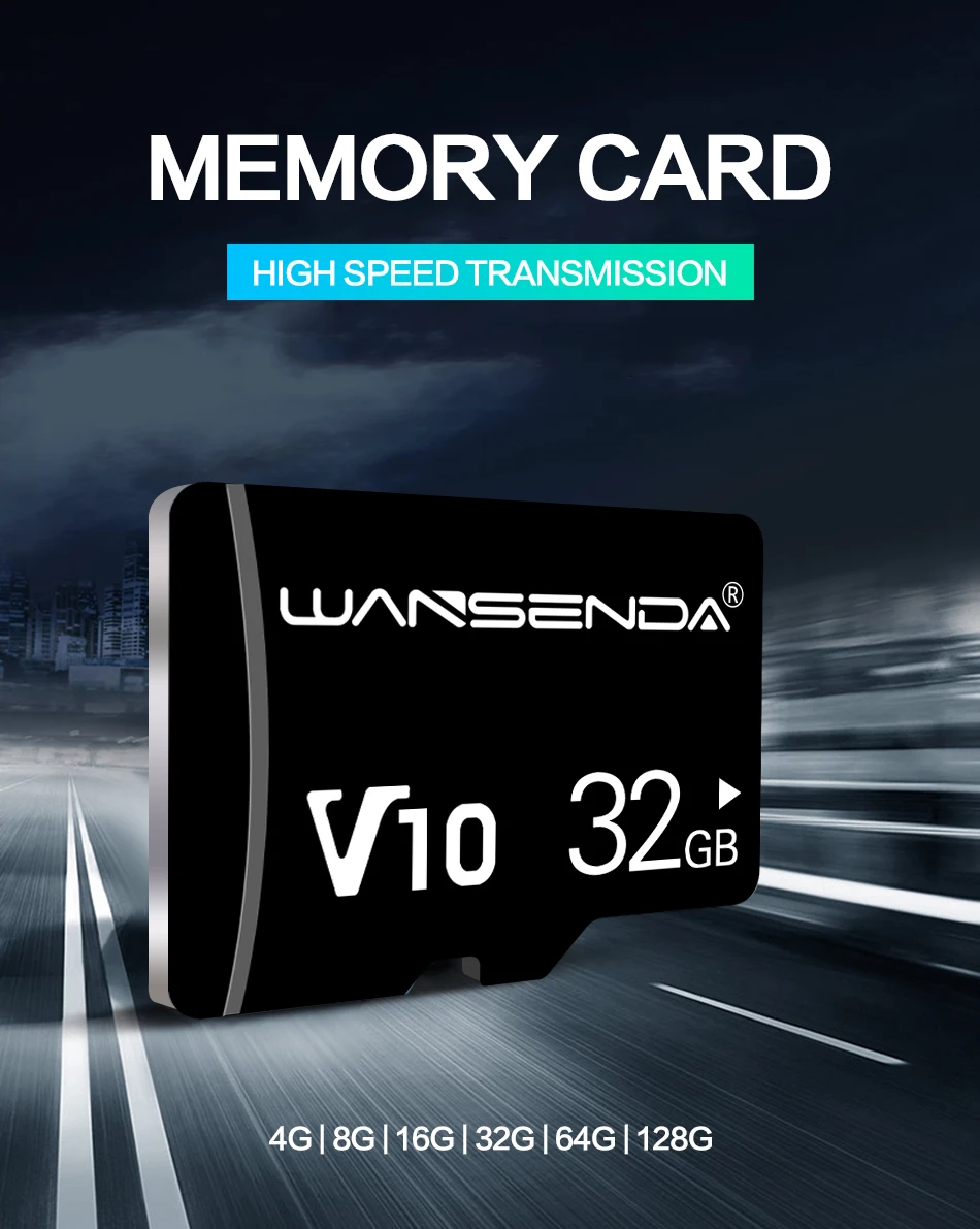 Оригинальная WANSENDA карта Microsd, класс 10, TF карта, 16 ГБ, 32 ГБ, 64 ГБ, 128 ГБ, карта памяти, внешнее хранилище для смартфонов и настольных ПК