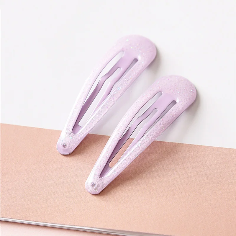 Light Purple Аксессуары для волос, Детские гениальные градационные пудры, новая мода, 1 пара, качественные детские клипсы для девочек - Цвет: Light Purple