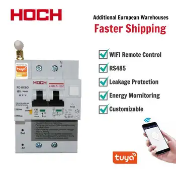 

HOCH ZJSBL7-100Z WIFI Circuit Breaker energy monitoring Remote Control Ewelink APP Smart Automatic switch FACTORY Free Shipping