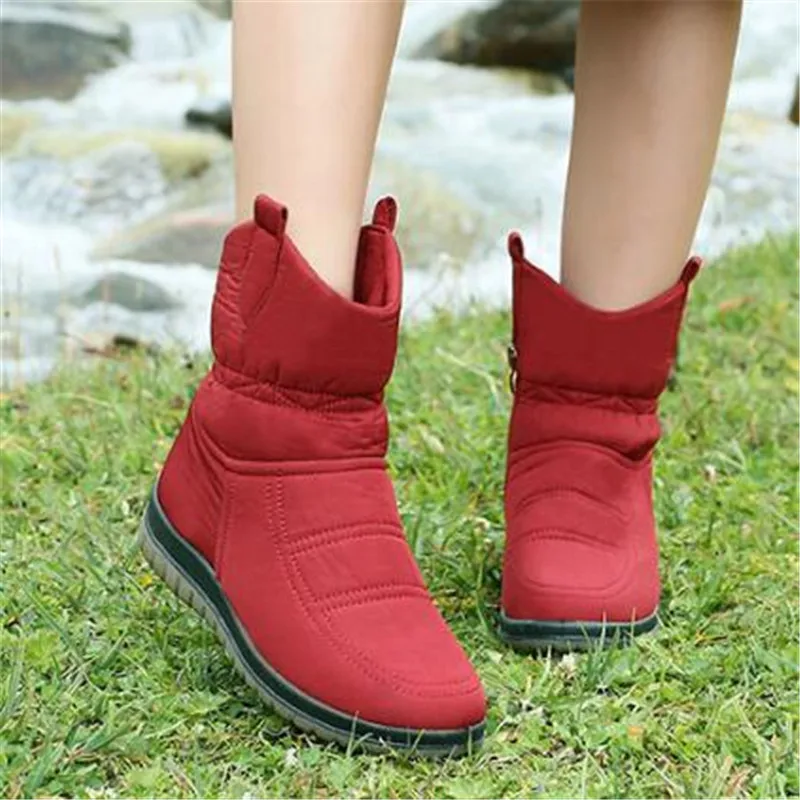 BEYARNENew warm snow boots for women comfortable short boots warm shoes for women plus thick cotton velvet shoes casual winter