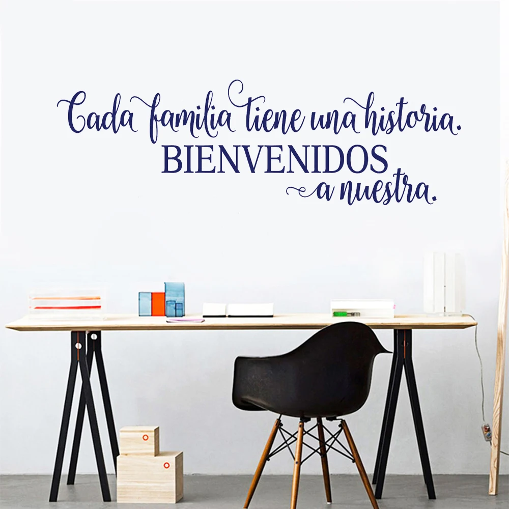Spanish Wall Stickers Applique Vinyl Bienvenidos Quotes Poster