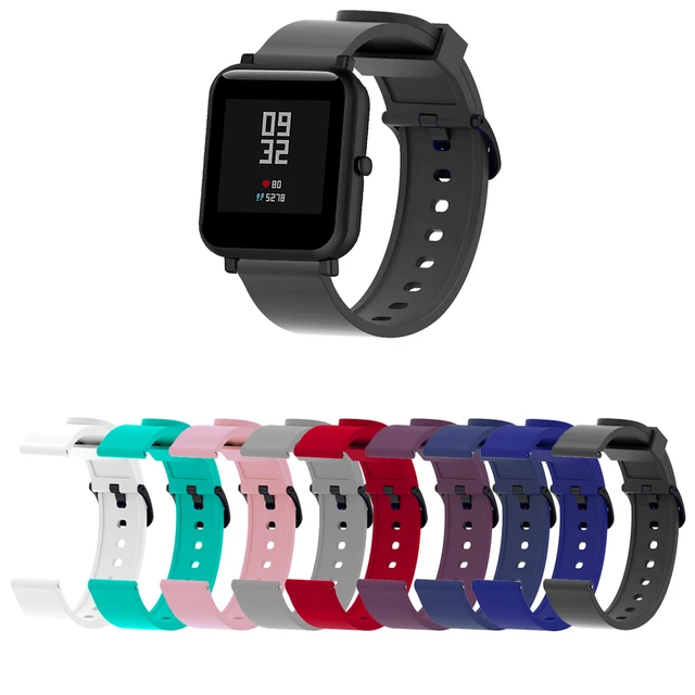 Para Amazfit Bip 5 Correa de reloj de silicona con puntos 3D transpirables  con orificios de