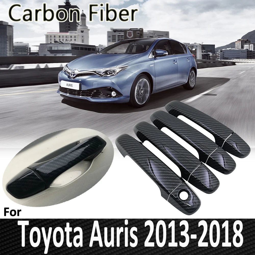 Cubierta para manija puerta de coche, fibra de carbono negro para Toyota Auris E180 Hatchback (AU) Scion iM 2013 2015 2016 2017 2018 - AliExpress Automóviles y motocicletas