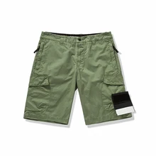 Summer men's shorts luxury fashion leisure compass cross shorts 100% cotton new 2021 first class high quality