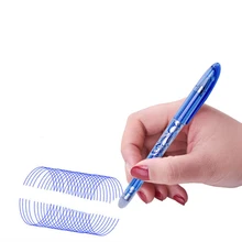 Stylo Gel magique effaçable à poignée lavable de 0.5mm, recharge d'encre bleue et noire pour fournitures de papeterie scolaires et de bureau
