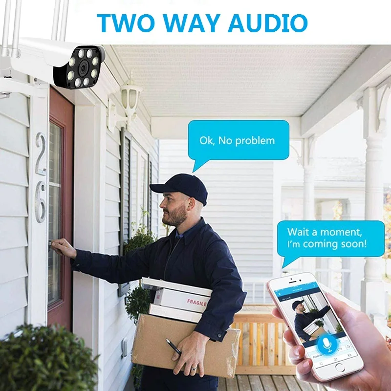 Smart wireless camera WiFi network can be connected with mobile phone remote outdoor HD night vision card camera