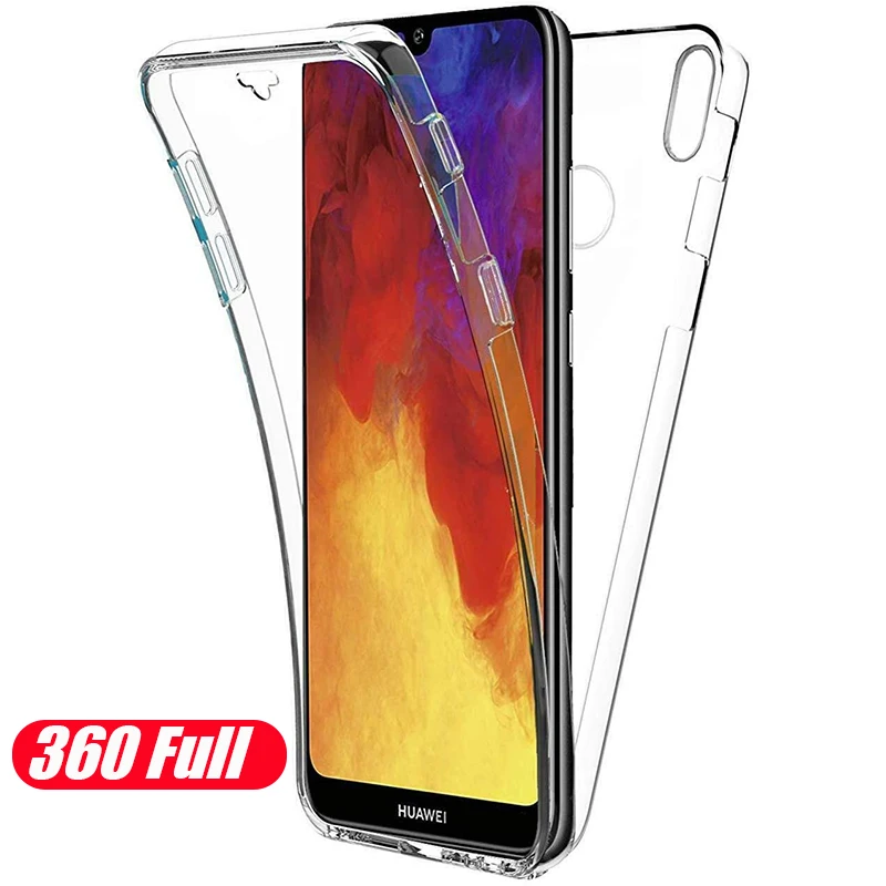 Полностью двойной силиконовый чехол для Huawei P20 P30 Pro P40 Y5 Y6 Y7p Y7 P Smart Plus 360 Honor 20s 10i 10 Lite