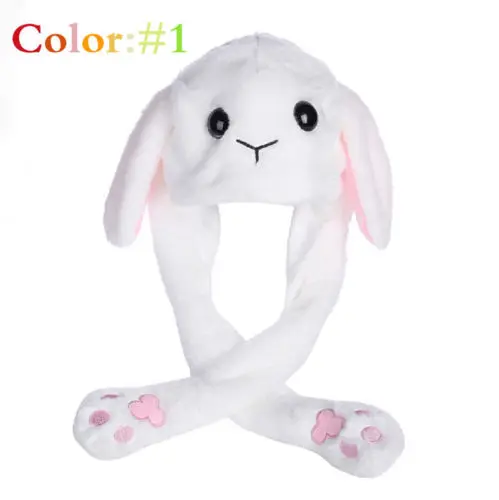 Совершенно забавный плюшевый кролик Ушная шапка шапочка кролик с воздушным мешком прыжки ухо подвижные подарки - Цвет: 1