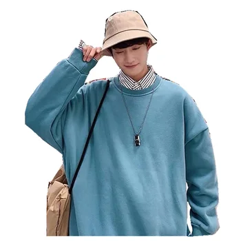 

2019 men's and women's spring and autumn O-Neck Thin Full sweater Hoodies Couple wear Hip Hop loose Solid Sweatshirt streetwear