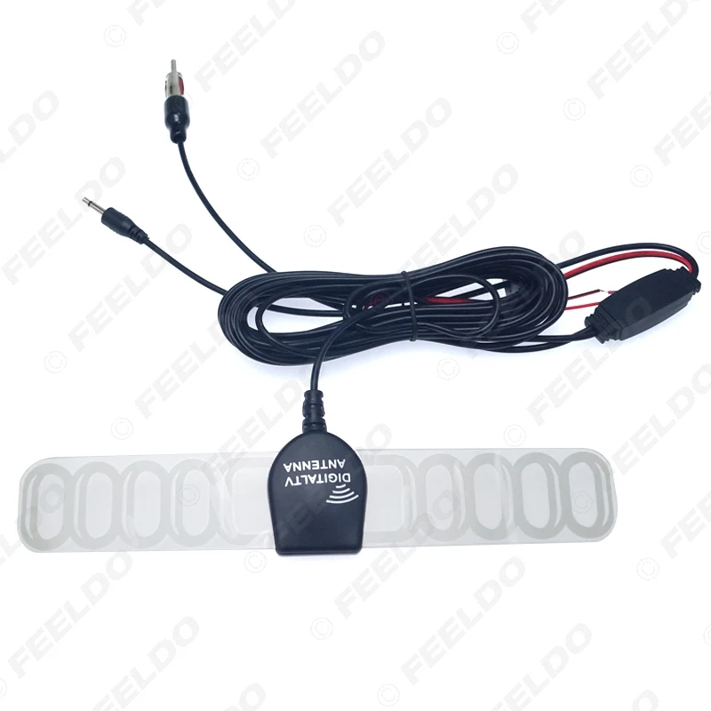1Set Car 2IN1 TV/FM TV Antenna Radio Antenna With Amplifier Booster #FD-892