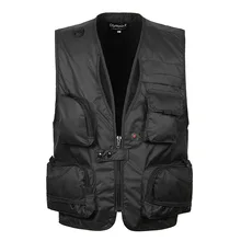 Стиль Весна и лето стиль среднего возраста мульти-карманы жилет мужская одежда рыболовный сетчатый жилет