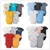 2023 5PCS/Lot Baby Bodysuits 100% Cotton Newborn Baby Boys Clothes Short Sleeve Baby Girls Clothes 0-24M Baby Clothing Jumpsuits 2