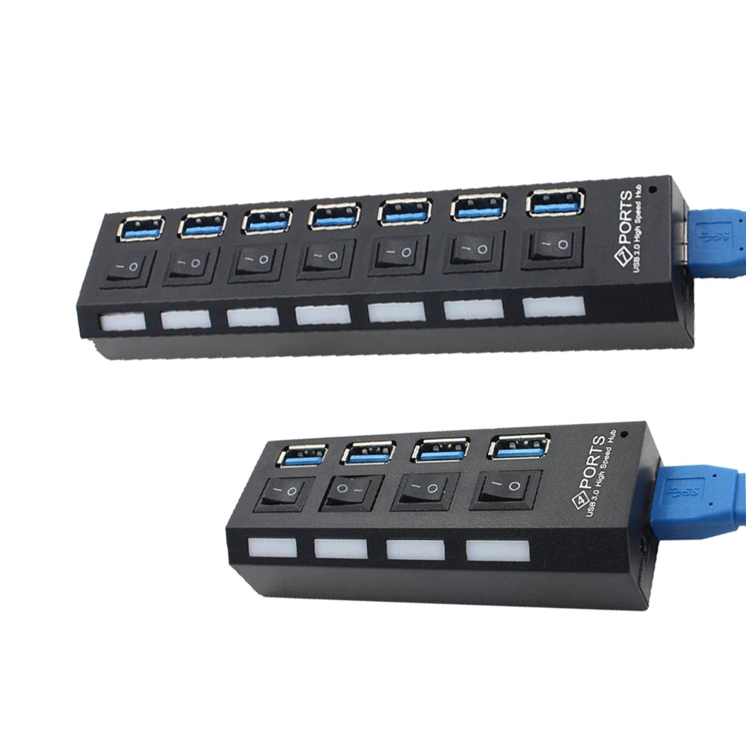 

USB HUB 3.0 4/7 Ports Micro USB 3.0 HUB Splitter With Power Adapter USB Hab High Speed 5Gbps USB Splitter 3 HUB For PC