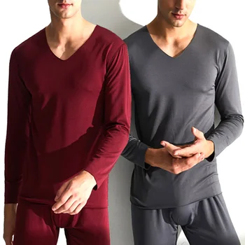 

Men 2Piece Winter Thermal Underwear Set Long Top Bottom Long Sleeve Pants Male Thermal Clothing Suit Inner Wear Sleepwear