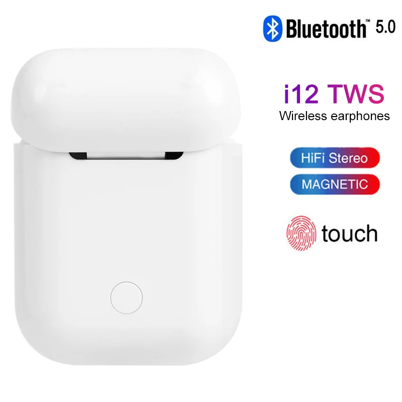 

i12 tws Ture Wireless Earphone Touch control Earbuds Sport Headset With Charging box Stereo Bluetooth Headphone Not i9s i30 i7s