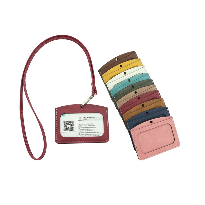 

10pcs/lot Blank Sublimation Leather Work ID Card Holder Student Card Holder for Hot transfer Printing Heat Press consumables DIY