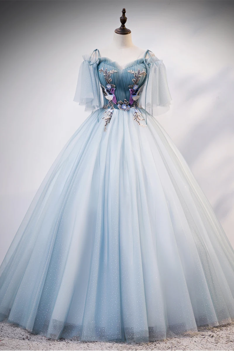 Светло-голубое винтажное бальное платье с вышивкой длинное винтажное средневековое платье Ренессанс Принцесса Виктория Платье