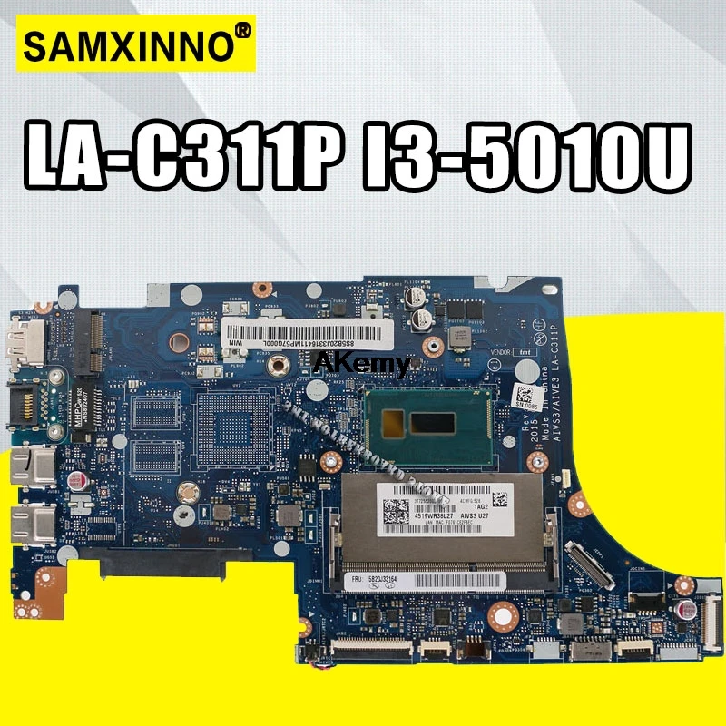 FRU/PN: 5B20K83962 AIVS3/AIVE3 LA-C311P Rev. 2b материнская плата для lenovo U31-70 Материнская плата ноутбука с SR23Z I3-5010U тест DDR3
