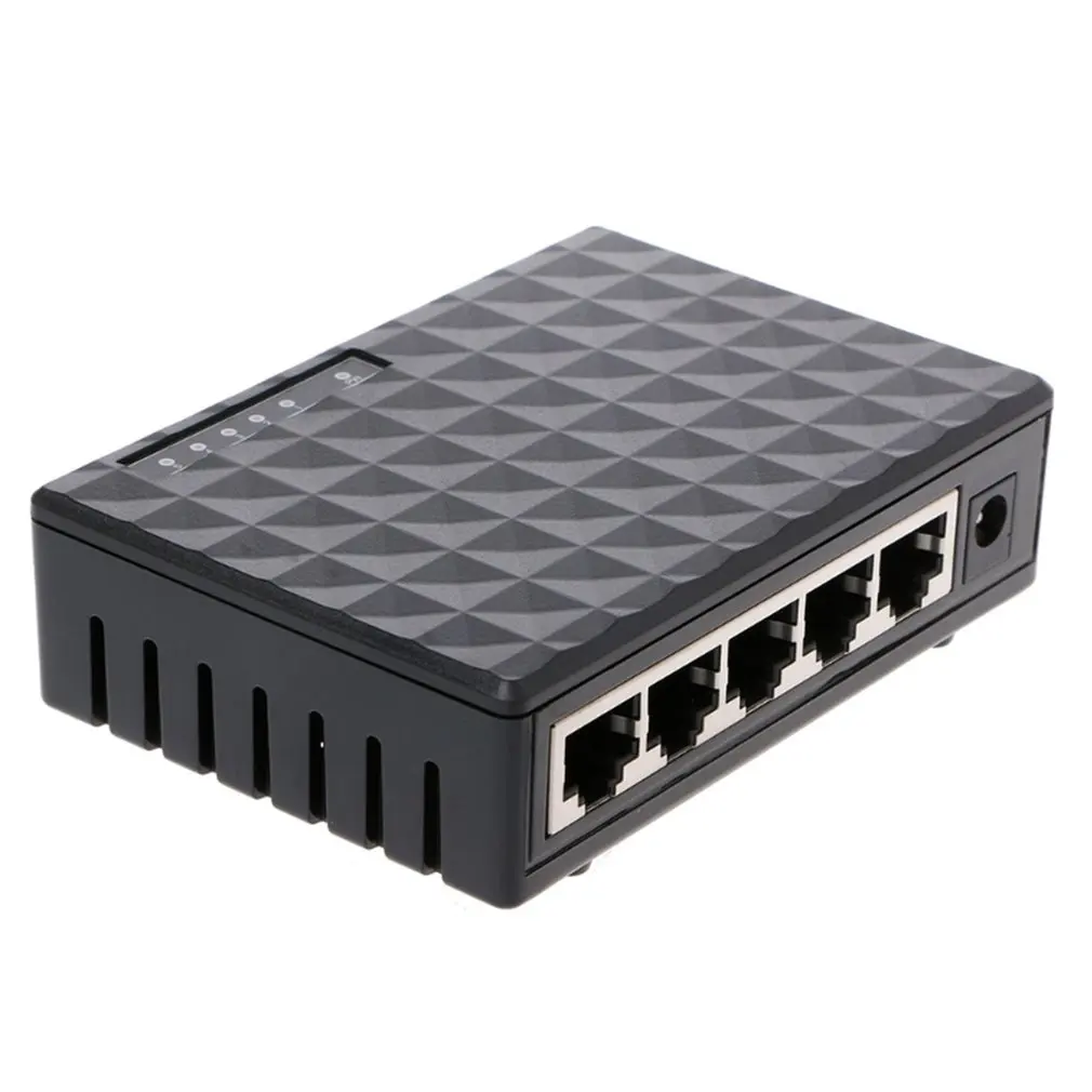 Rj45 мини 5-Порты и разъёмы коммутатор для высокоскоростной сети Ethernet концентратор для настольных ПК черный 110V Ethernet-коммутатор и концентратор 10/100 Мбит/с