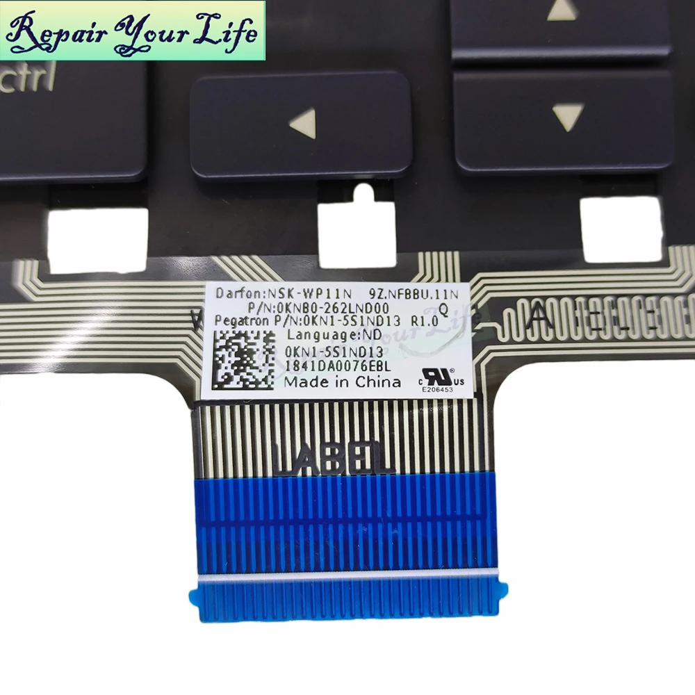 Teclado Retroiluminado para Asus Zenbook 14 Ux450fd Ux450 Ux450 Ux450fd Teclados de Substituição Sueco Sueco Sueco Sueco Sueco Russo 0knb0262lnd00 - Imagem 2