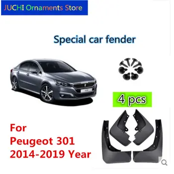 

Car Fender Mudguard Splash Flaps Mud Guard Mudflap Accessories for 2014-2019 Year Peugeot 301