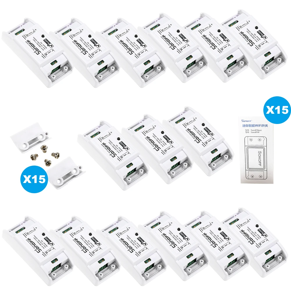 

1/2/3/5/6/10/15/20 PCS SONOFF Basic Wireless Wifi Switch 10A 220V Remote Control Automation Module For Google Home Smart home
