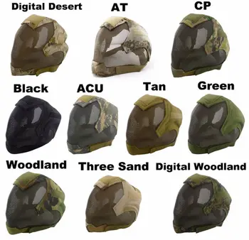 

V6 Paintball Protective Tactical Masks Steel Net Mesh Fencing Mask Full Face Cover Face Ears Airsoft Military Cosplay Masks