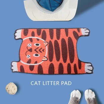 

Pet Mat Creative Non-slip Wear-resistant Cute Tiger Cat Litter Mat Small Dog Sand Control Carpet Anti-carry Out Pet Supplies