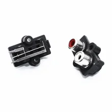 5 Pcs Rood + Wit Rca Vrouwelijke Jack 2 Gat Av Connector Audio Input Luidspreker Uitgang Socket Adapter(China)
