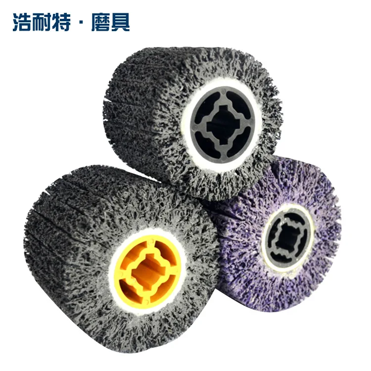 

Hao Knight Black Edition Black And White with Pattern Pulling Wheel 100*100 Cross Rubber Core Polishing Wheel Stainless Steel Pu