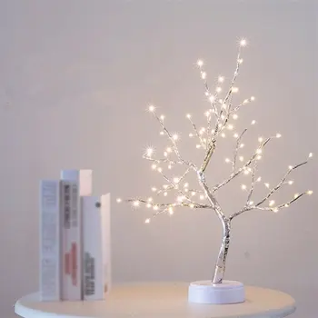 

Creative Led Tree Lights Gypsophila Touch Gift Bedroom Christmas Decoration Night Light Wedding Home Party