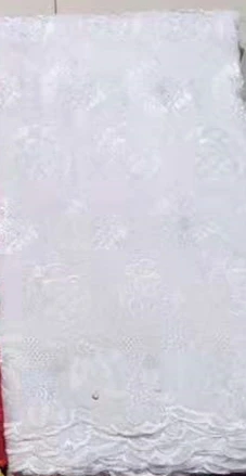 white Последняя африканская кружевная ткань, французский Тюль Сетка кружевная ткань высокого качества нигерийские кружевные ткани DIY для свадебных кружевных материалов - Цвет: white