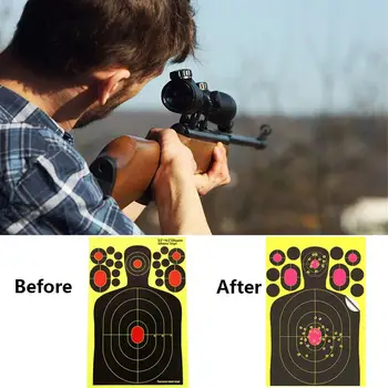 

Shooting Target Target Stickers Rifle Practice Hunter Yellow Paper Paper Target Shotgun Training Archery Hunting Bow Outdoor