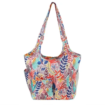 

Small Yarn Storage Handbag, Large Bag for Handmade Goods, with 4 Outer Pockets