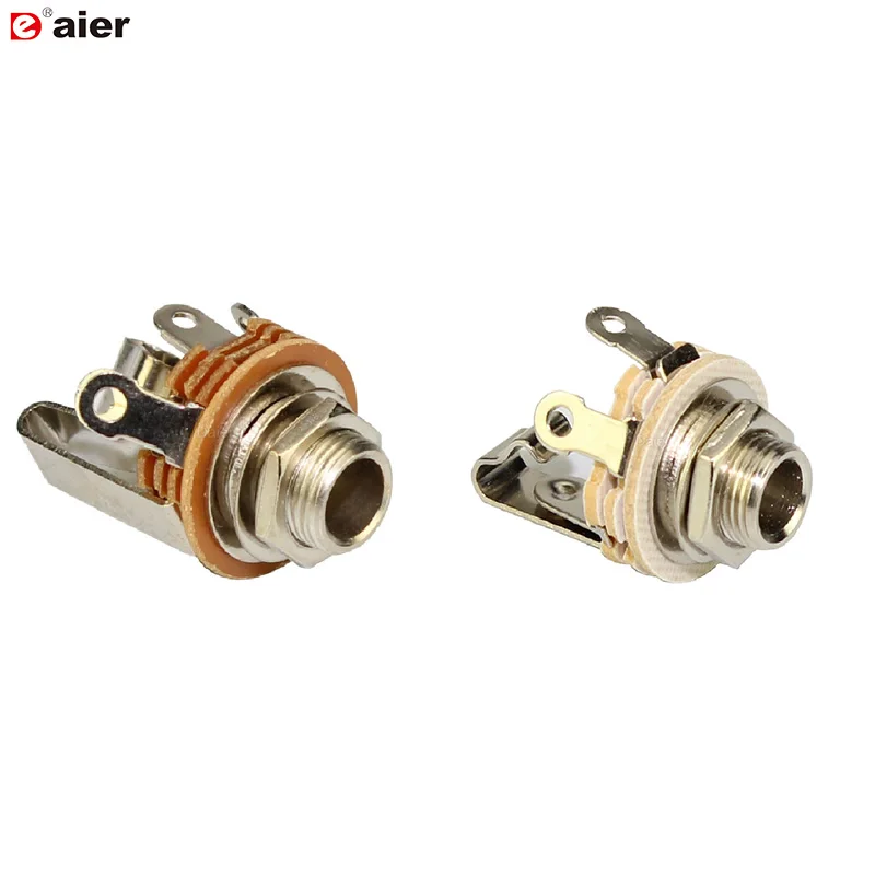 Presa Jack 6,35mm Per Chitarra Elettrica | Piastra Rettangolare Dorata | Musiclily - Foto 4