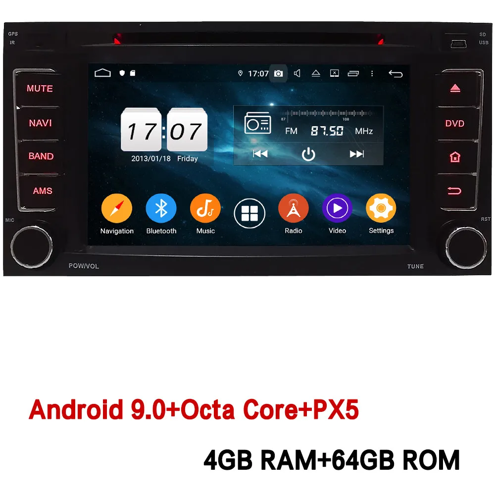 4GB RAM x 64GB ROM Klyde 4G Android 9,0 Восьмиядерный 4 Гб ОЗУ 64 Гб ПЗУ DSP BT автомобильный DVD мультимедийный плеер радио для Volkswagen многопоточный транспортер T5 - Цвет: 4GB RAM x 64GB ROM