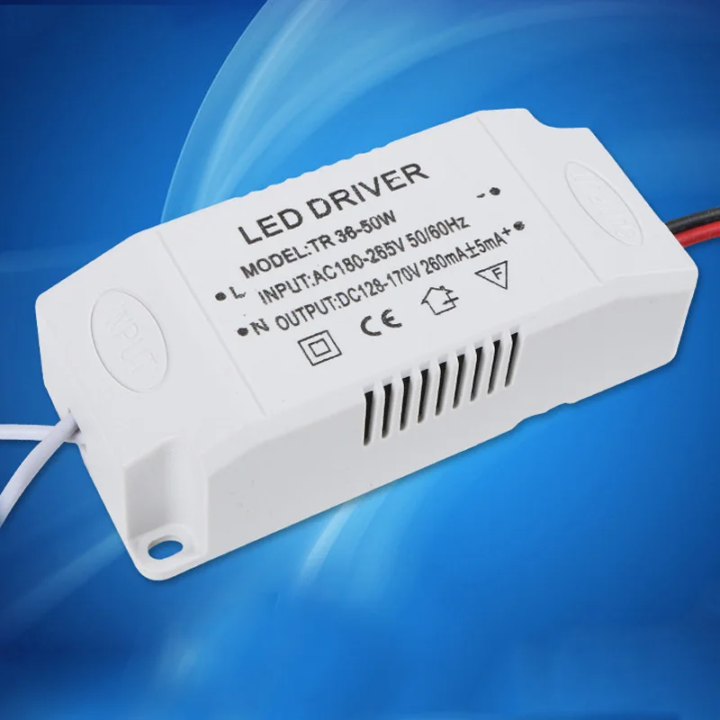 Электронный трансформатор 8-50W AC 220V To 12V светодиодный белый источник питания