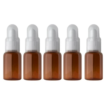 

35 ml Amber Empty Spray Dropper Bottle Storage Container Refillable Plastic Essential Oil Dropping Bottle Makeup Cosmetic Tool