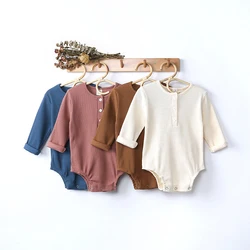 Aidolla – barboteuse à manches longues pour nouveau né, combinaison en coton multicolore, pour garçons et filles de 0 à 2 ans 